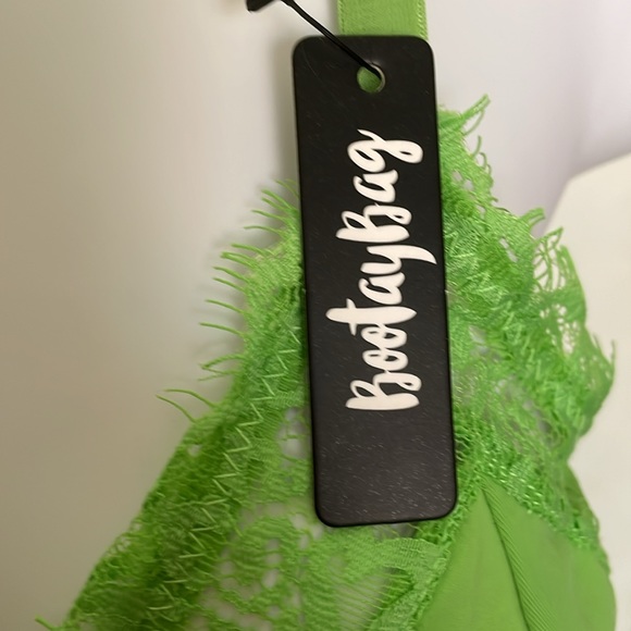 New with tag green lace bra bralette size M BootayBag - Picture 4 of 6